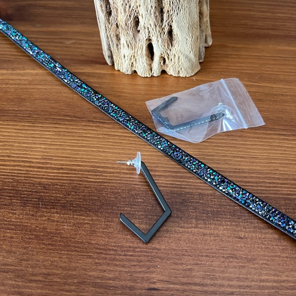 Origami owl double wrap Swarovski crystal bracelet and earring set - Picture 5 of 7